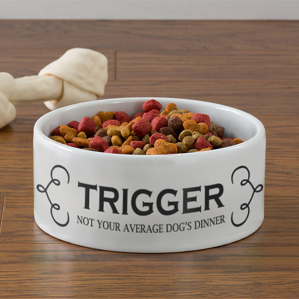 Personalised Dogs Dinner Dog Food Bowl
